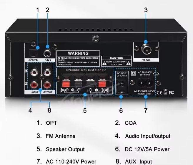 HiFi Stereo Audio Amplifier -70WRMS, home, bedroom, HD sound for beatuiful music Carousel 4