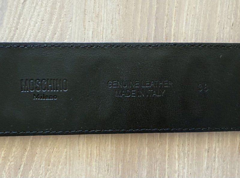 RARE MOSCHINO Leather Belt – Size 38 – New & 100% Authentic64616844828674114