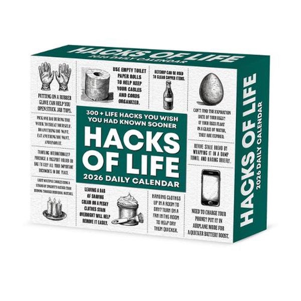 Hacks of Life 2026 5.4 X 6.2 Box Calendar by Willow Creek Press - Carousel 1