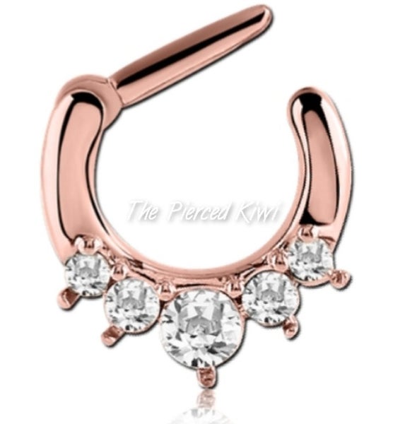 Rose Gold Septum Clicker. Carousel 1