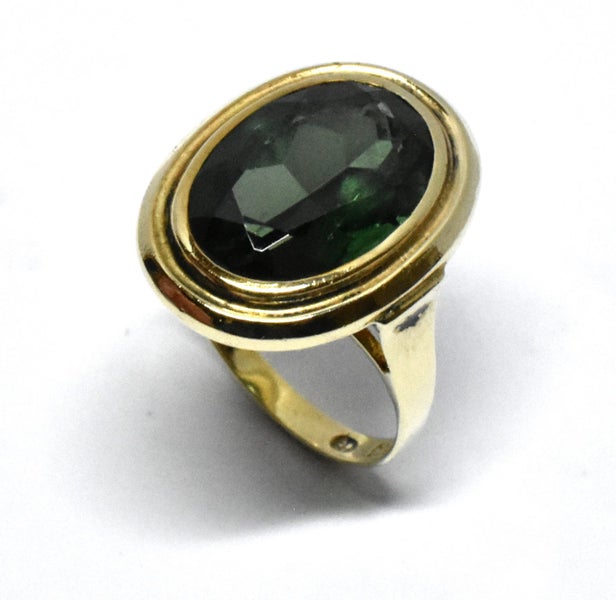 $1,600 9ct Yellow Gold Synthetic Spinel Dress Ring!! Size N - 178264 Carousel 1