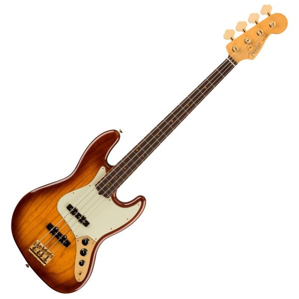 Fender 75th Anniversary Commemorative Jazz Bass Guitar (2 Colour Bourbon Burst) Carousel 1