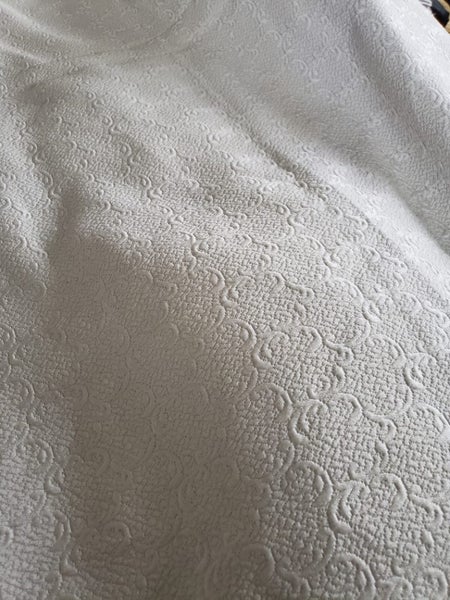 Cream vintage heavy brocade fringed bed covet Carousel 4