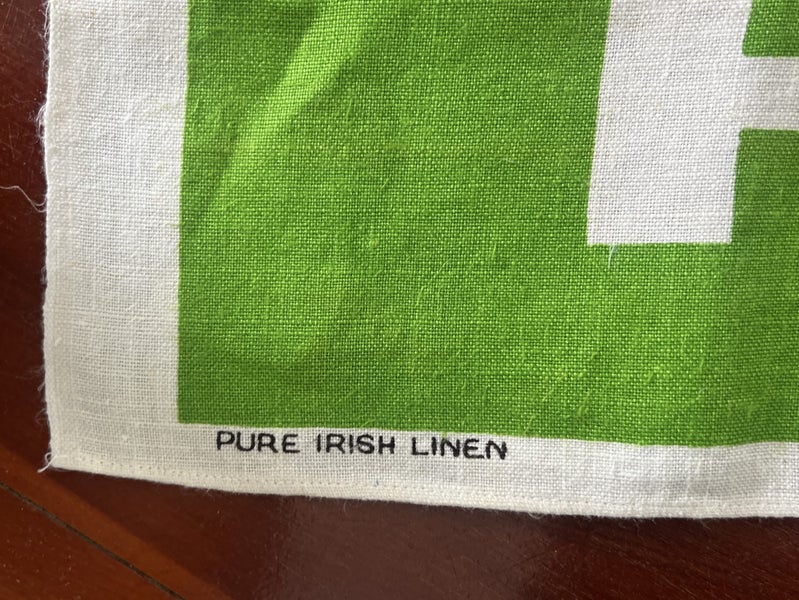 Vintage limited edition Harp Lager tea towel ex cond linen Carousel 3