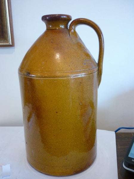 LUKE ADAMS .CHRISTCHURCH , STONEWARE JAR. 1 GALLON Carousel 1