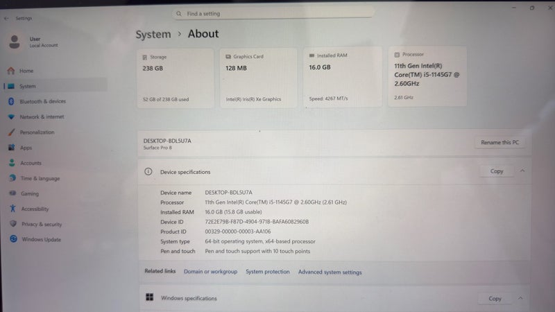 Microsoft Surface Pro 8 – Intel i5 | 16GB RAM | 256GB SSD64018644794370112