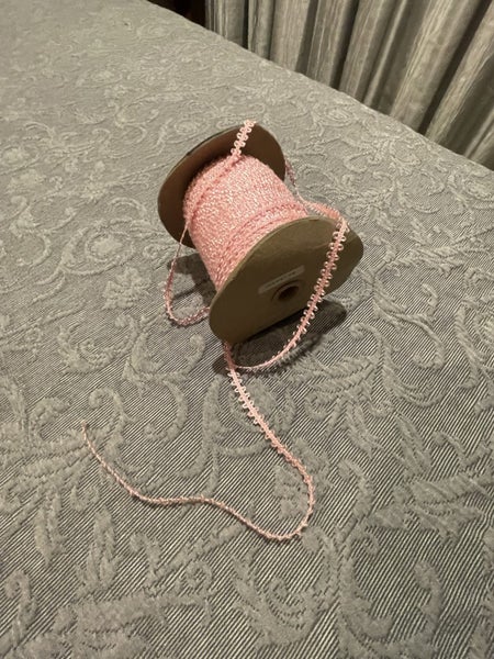 A roll of lovely UNUSED British made pink lace - similar to rick rack Carousel 1