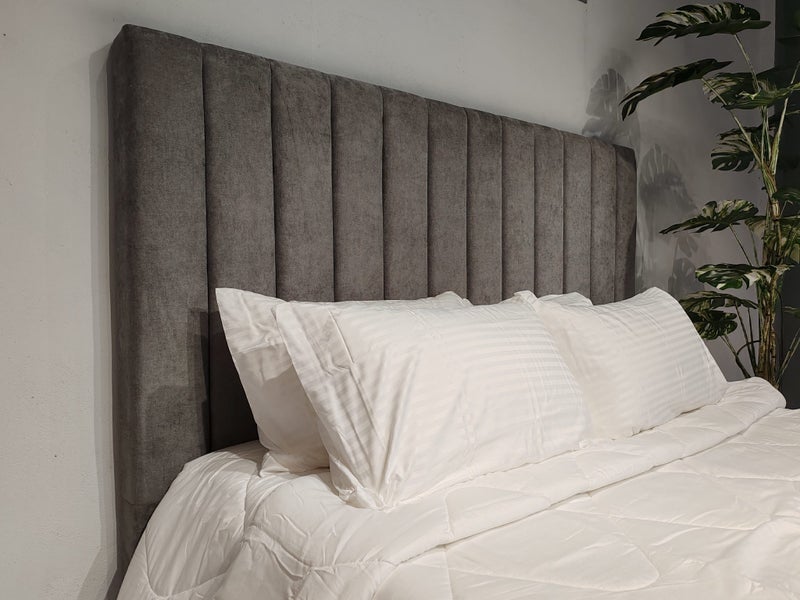 Victor Queen Headboard - Dark Grey Warwick Fabric Carousel 2