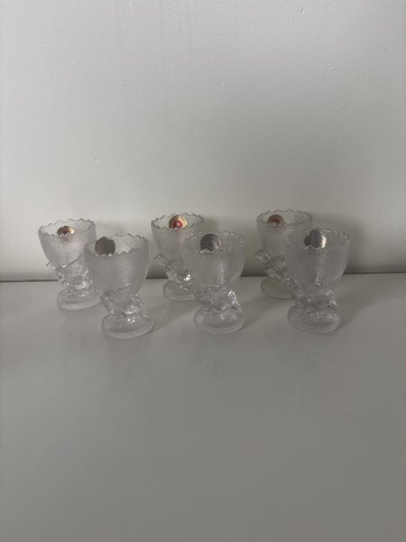 Portieux crystal egg cup set of 6 Carousel 1
