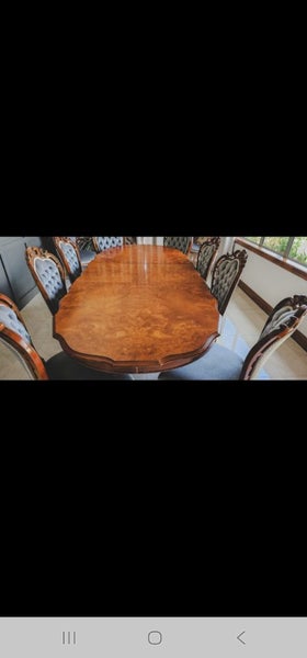 Burr Walnut Dining Table & Chair Set64019636076418112