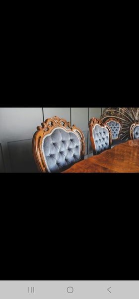 Burr Walnut Dining Table & Chair Set64019636076418113