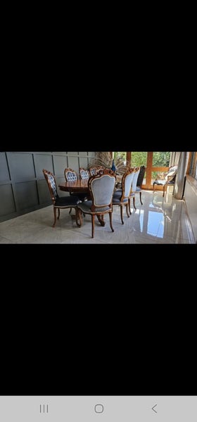 Burr Walnut Dining Table & Chair Set64019636076418111