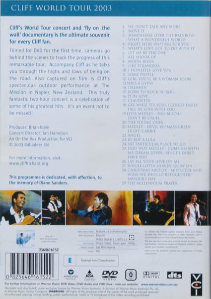 Cliff Richard Word Your 2003 DVD Carousel 2
