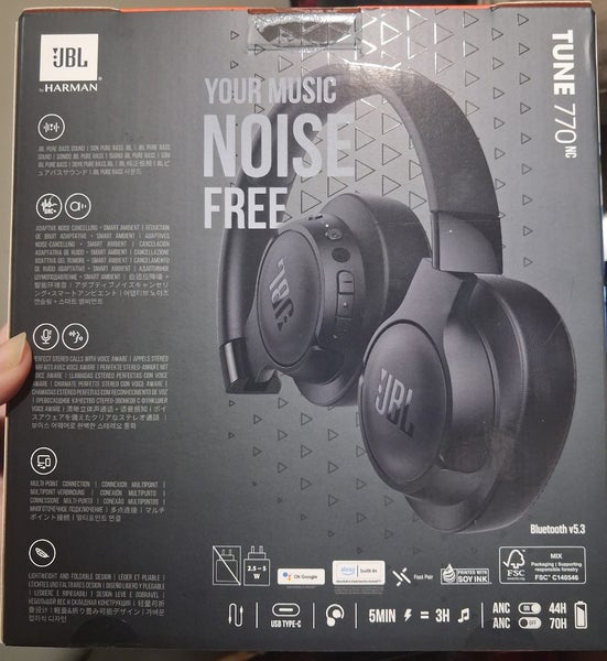 JBL Tune 770NC Wireless Over-Ear Noise Cancelling Headphones - Black Carousel 2