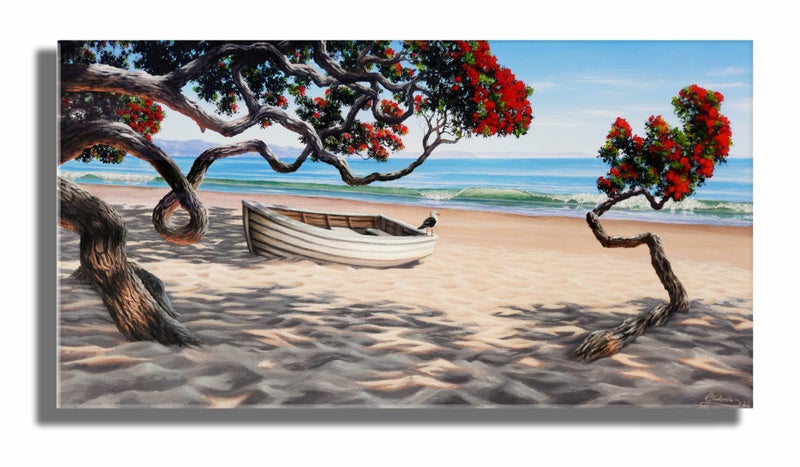 Striking, Original Painting of Stanmore Bay Carousel 1