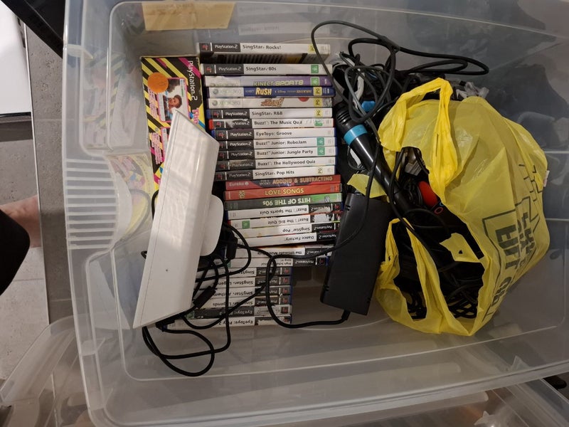 Mix of Xbox 360, Playstation 2 gaming consoles, controllers, games & accessories Carousel 1