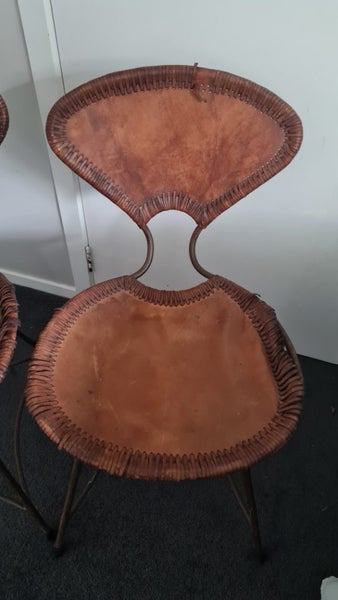 Vintage Leather chairs Mexican-inspired equipale Carousel 1