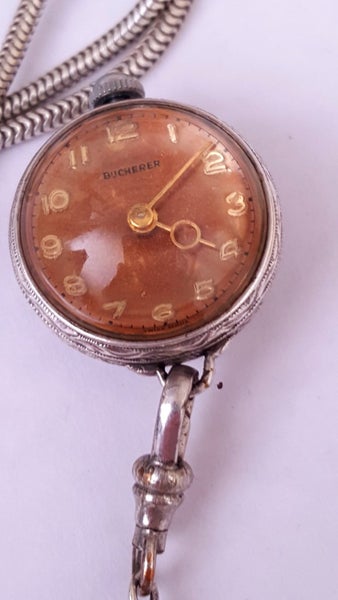 Rare Antique Art Nouveau Swiss Bucherer Skeleton Pendant Watch *** Carousel 2