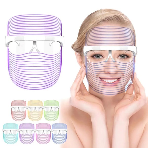 7 Colors LED Light Skin Care Facial Mask - USB Rechargeable Carousel 1