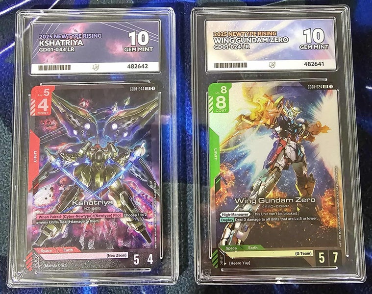 4x Gundam Cards - all ACE 10s! Carousel 1