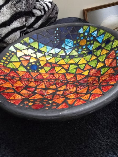 Mosaic glass bowl 30cm diameter Carousel 1