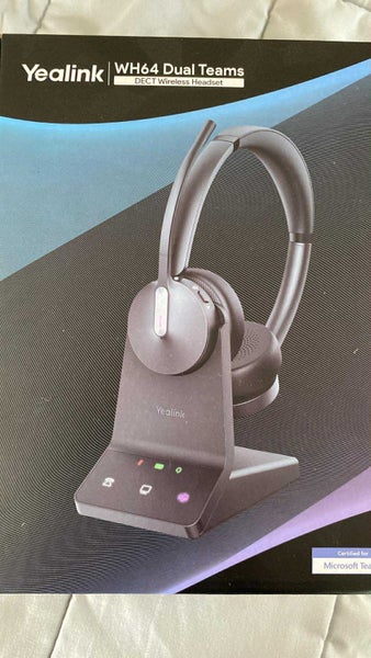 Yealink WH64 Dual Team DECT Wireless Headset with Stand Carousel 1