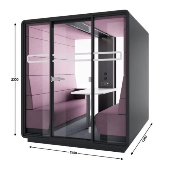 HUSH MEET 4 PERSON POD Size (mm): 2150w x 1390d x 2300h Carousel 1