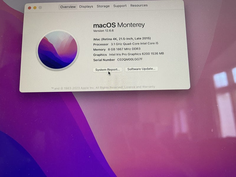 iMac Retina 4K, 21.5 inch, 3.1GHz quad-core i5, 8GB, 1TB Carousel 2