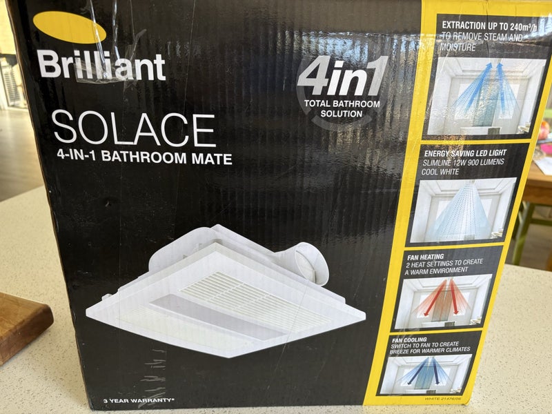 Brilliant - Solace 4in1 bathroom fan Carousel 1