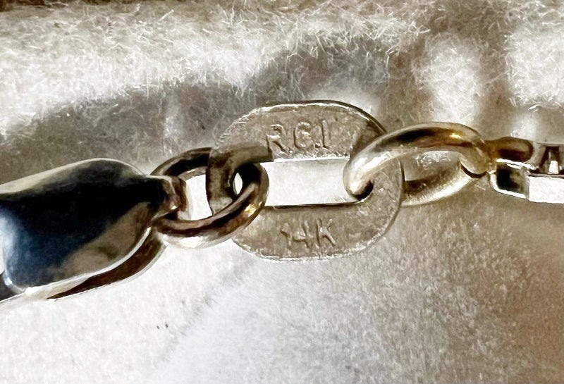 14ct White Gold Box Chain Necklace with 13 Freshwater Pearls * Valuation $1800 Carousel 13