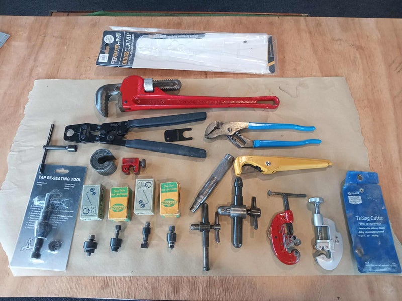 PLUMBING TOOLS - Crox tools, Chassis Punches, Swage. Crimper etc Carousel 1