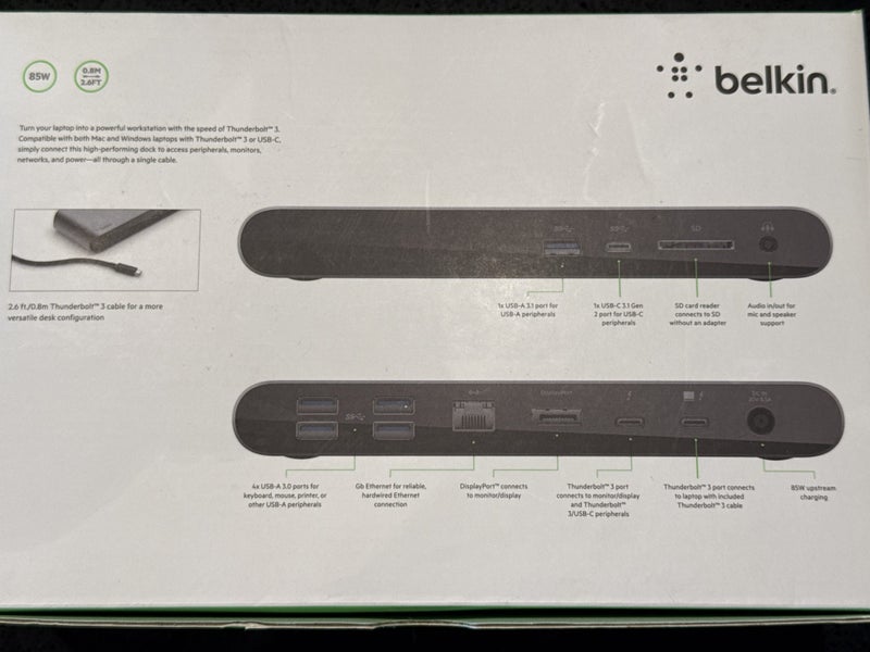 Belkin Thunderbolt 3 USB-C dock / docking station Carousel 3