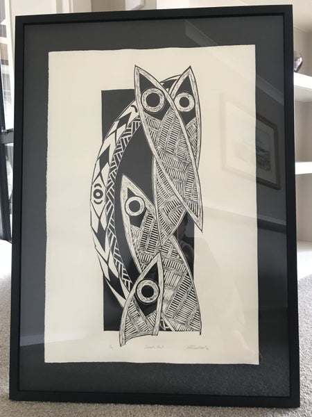 Original Framed Artwork - Woodcut - by Jeff Lockhart Carousel 1