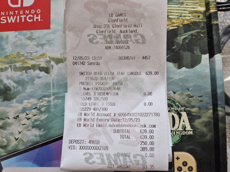 CRAZY $1 Reserve Zelda TOTK Nintendo Switch OLED with Accesories and Game Carousel 2