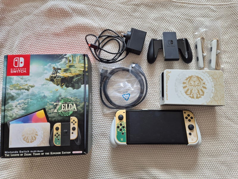 CRAZY $1 Reserve Zelda TOTK Nintendo Switch OLED with Accesories and Game Carousel 1