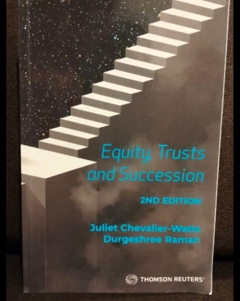 Equity Trusts and Succession NZ Law textbook Juliette Chevalier-Watts Carousel 1