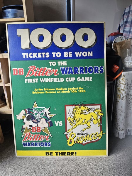 Warriors vs Broncos original poster first official game Carousel 1