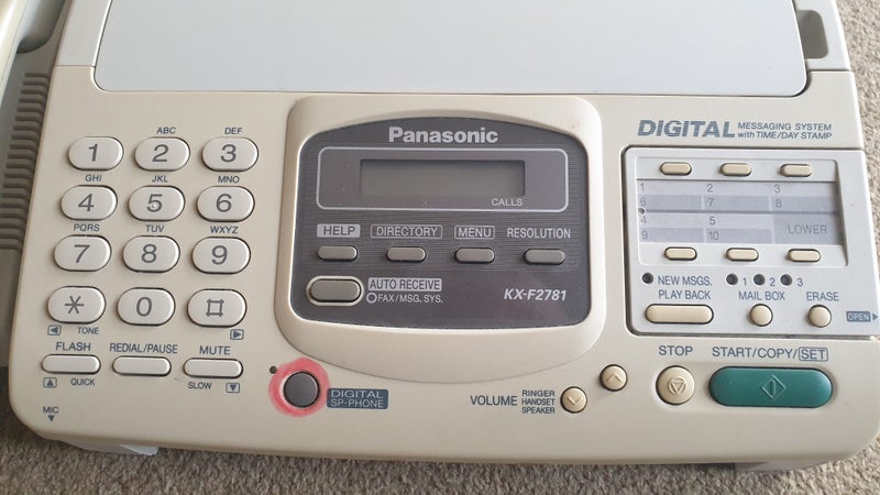 Answerphone, Phone, Fax, Copier, Panasonic Carousel 2