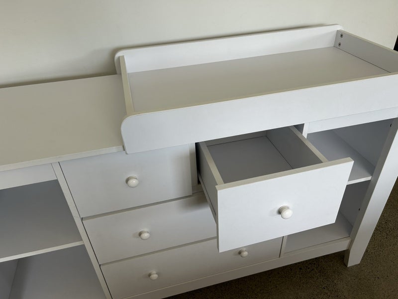 Nursery Change Table, Drawers and Shelves64030845963905112
