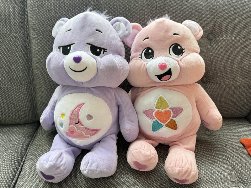 2 X Care Bears 32cm Soft Plush Toy Carousel 1