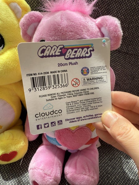 2 X Care Bears 20cm Plush Toy Carousel 2