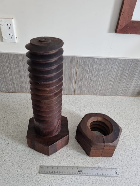 Wooden Bolt teaching aid or man cave curio Carousel 2