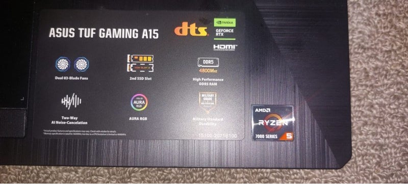 ASUS TUF A15 Gaming Laptop – Ryzen 5 7535HS / RTX 3050 / 32 GB RAM / 512 GB SSD64031172657026112