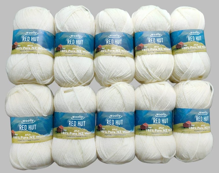Woolly Red Hut 8ply 10 Pack ***$27 Reserve***RRP $39.00*** Carousel 1