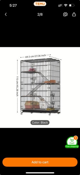 Kitten cage 4 tier Carousel 1