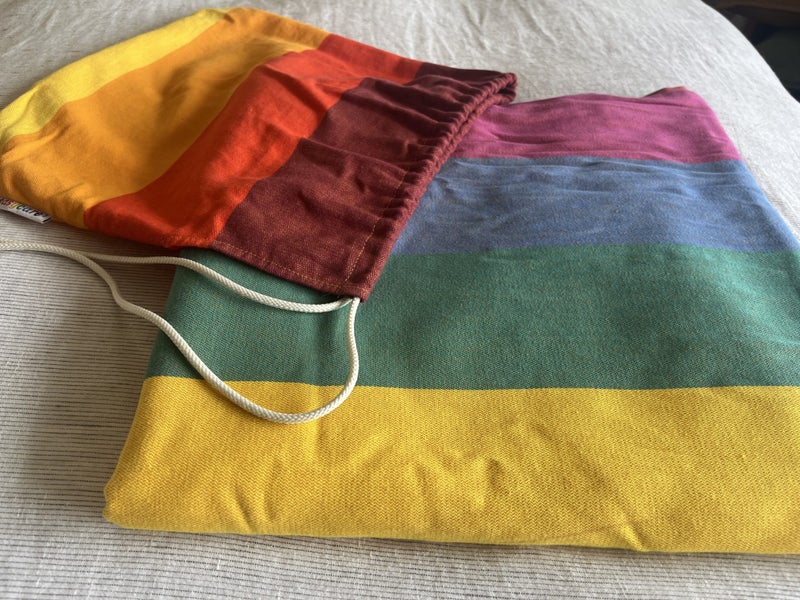 Beautiful rainbow Easycare woven wrap/sling Carousel 1