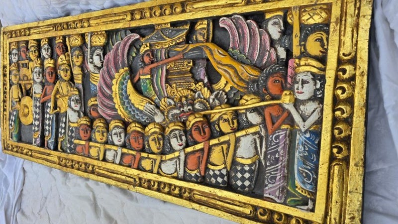 Beautiful Balinese carved wall art Carousel 2