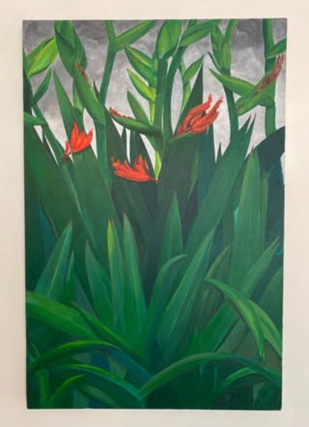 Harakeke oil on canvas Carousel 1