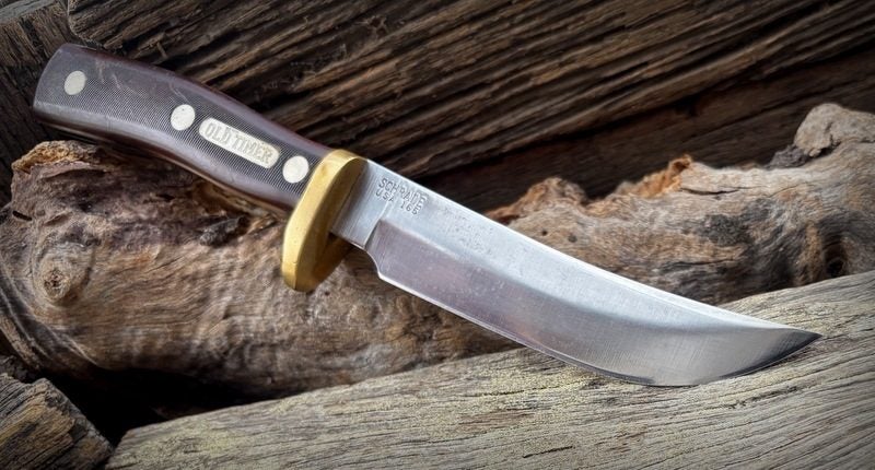 AWESOME U.S.A SCHRADE'S POPULAR CARBON STEEL 165 OLD TIMER FIXED BLADE. Carousel 1