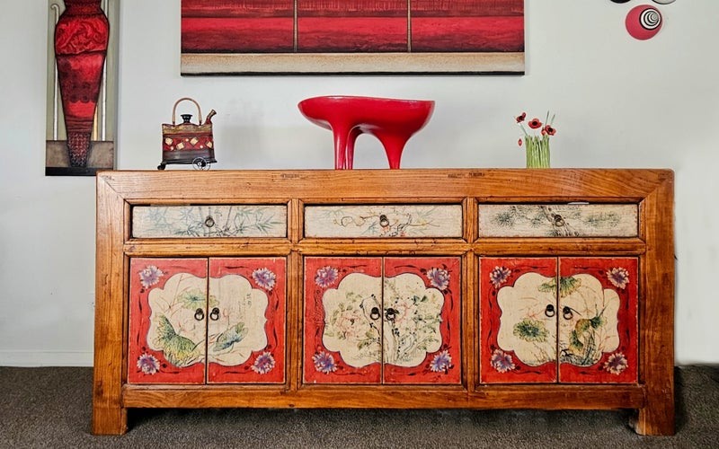 Sideboard Chinese Elm Wood very Solid64032042842371110